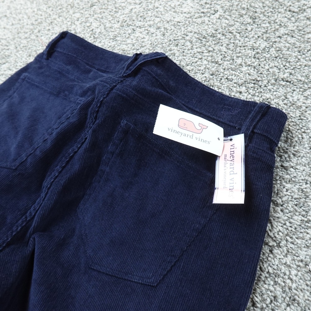 NEW Vineyard Vines Pants Womens 28 Blue Corduroy Trouser Jeans Skinny Stretch